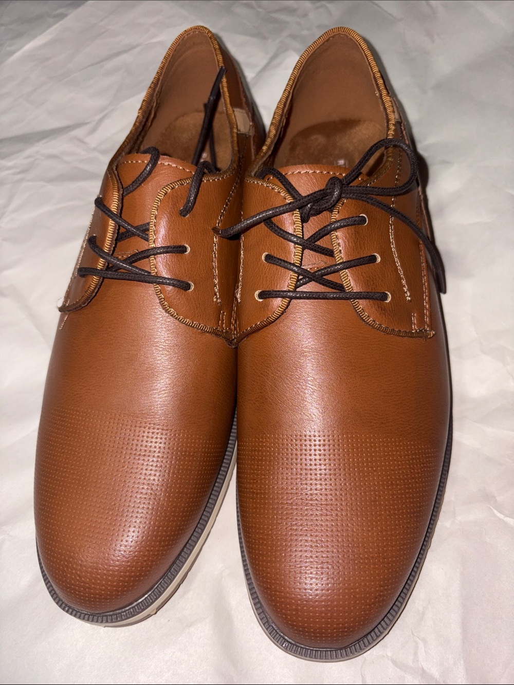 Boys' Classic Tan Dress Lace-Up Shoes